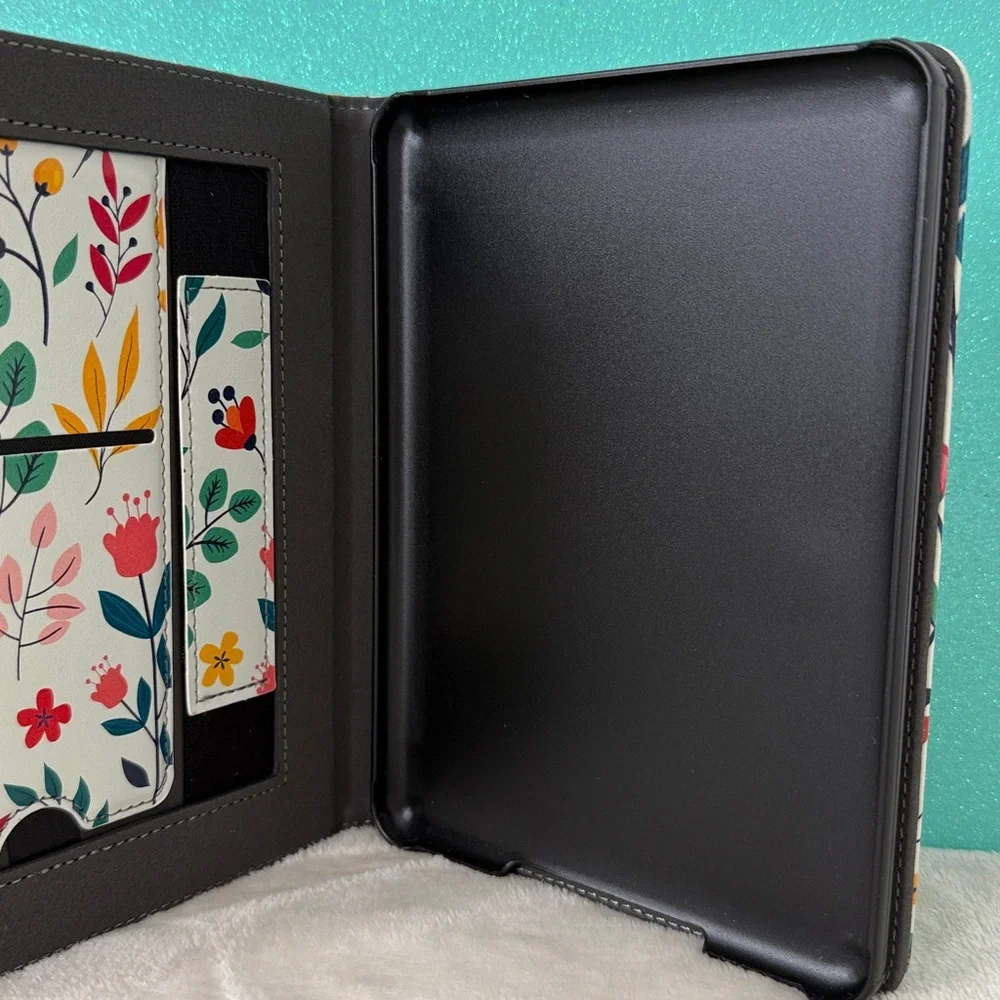 Kindle Case 12th Generation with Stand & Hand Strap Floral Pattern New